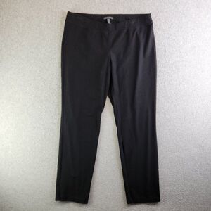 Eileen Fisher Pants Womens M Black Crepe Ankle Career Office Slacks Dress Classy